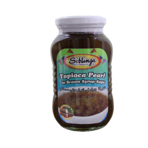 SIBLINGS TAPIOCA PEARL IN BROWN SYRUP-SAGO 340GM